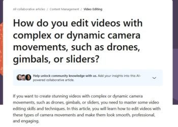 Contributed insights on editing dynamic footage for LinkedIn article Mastering Video Editing: Dynamic Camera Movements (2023)