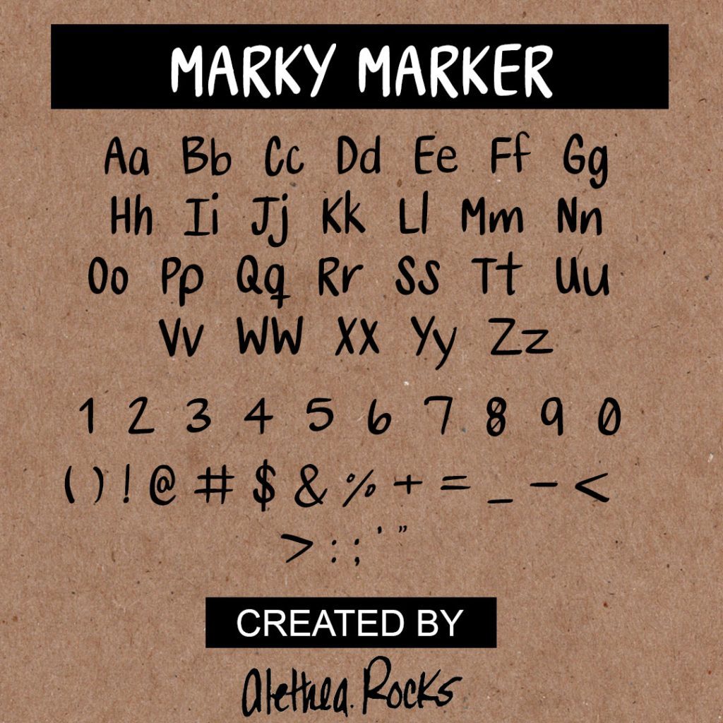 Marky Marker Font by Alethea Rocks Design