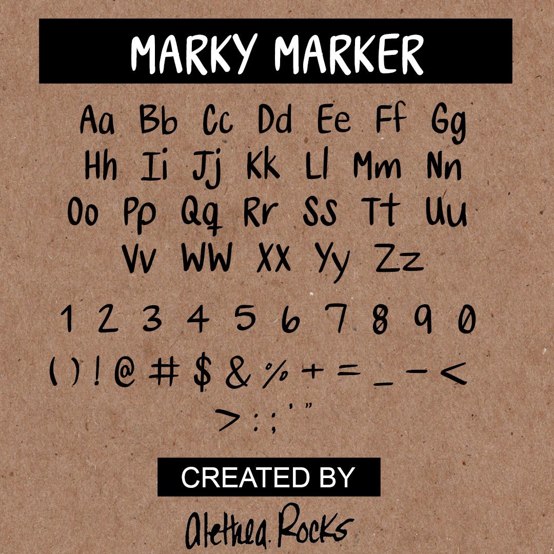 Marky Marker Font by Alethea Rocks Design