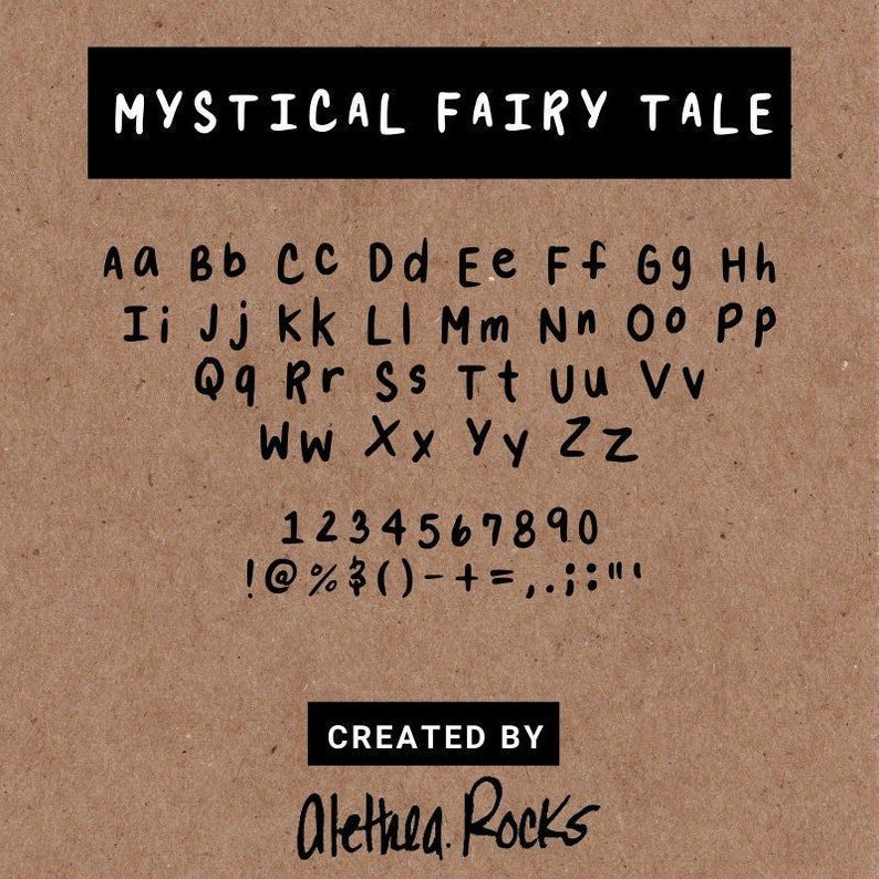 Font called Mystical Fairytale by Alethea Rocks